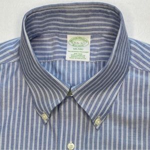 Brooks Brothers Dress Shirt Men’s 15.5-32 Blue Striped